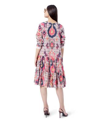PS Pret by Payal Singhal Red Colour Printed Crepe Frill Hem Tunic 4