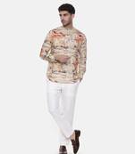 Abstract Linen Printed Shirt