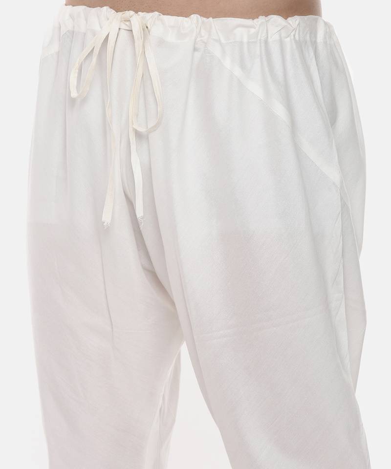 Yellow Embroidered Linen Silk Kurta