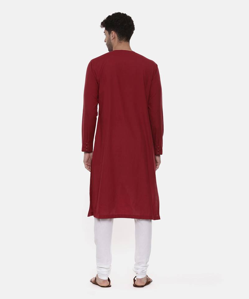 Red Cotton Kurta
