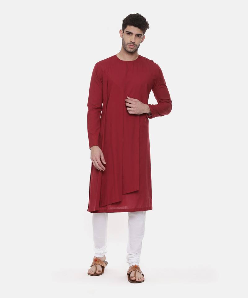 Red Cotton Kurta
