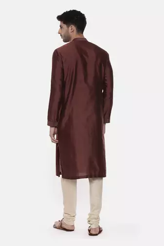 Classic Brown Silk Kurta