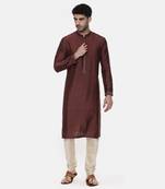 Classic Brown Silk Kurta
