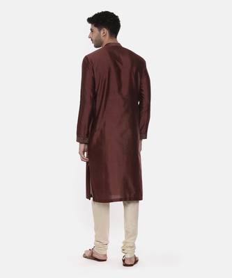 Classic Brown Silk Kurta 8