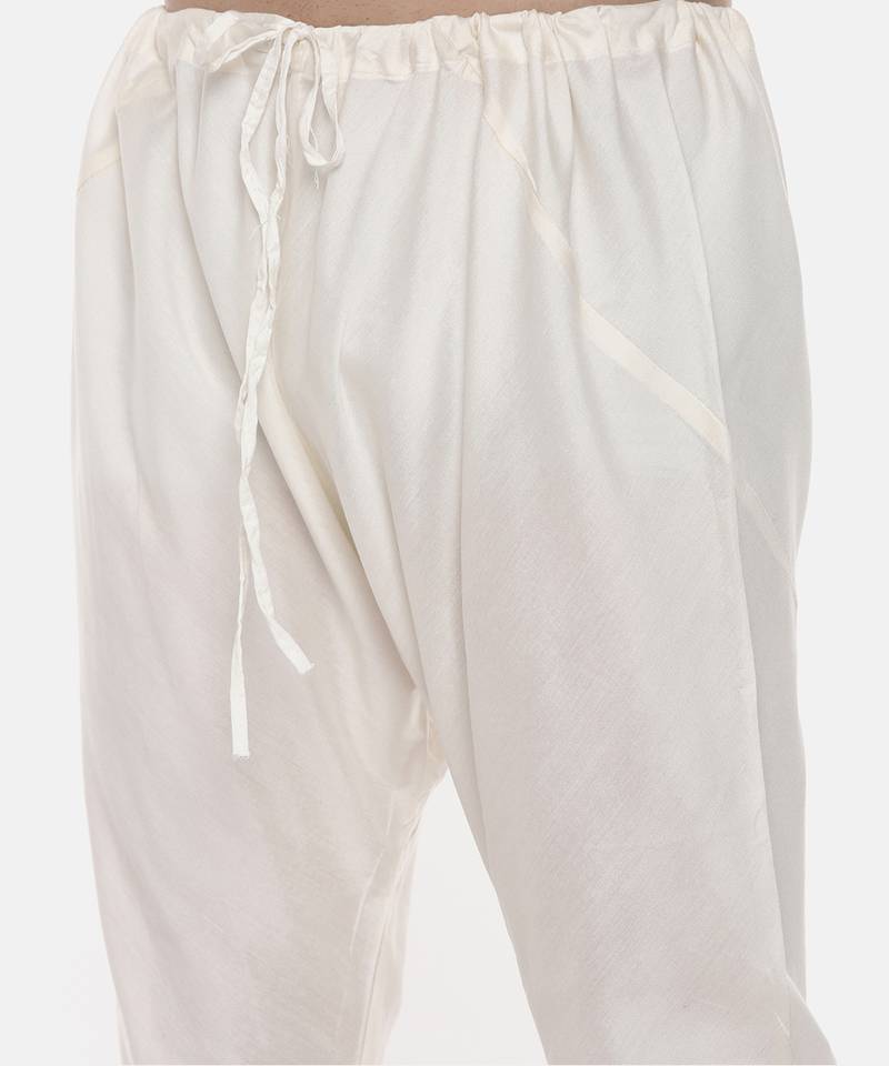 Green Ivory Wrap Around Silk Kurta