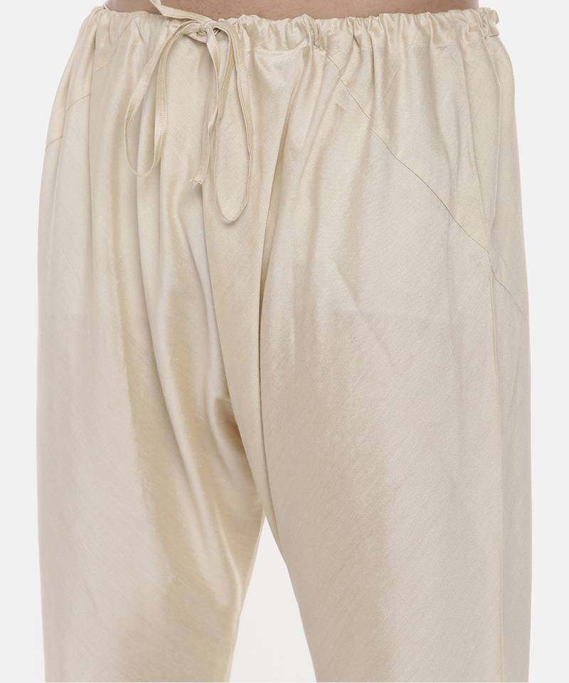 Banares Silk Brocade Green Kurta