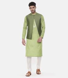 Green Open Silk Jacket