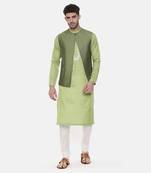 Green Open Silk Jacket