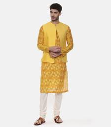 Yellow Open Silk Jacket