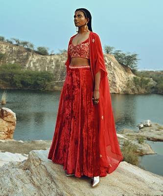 Red Velvet Palazzo Set 6