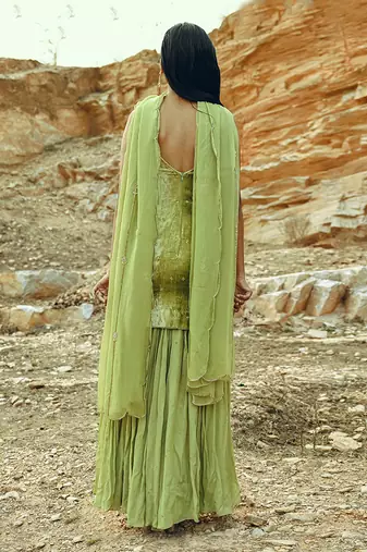 Pista Velvet Sharara Set