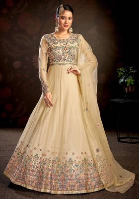 Chiku embroidered net salwar 1
