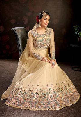 Chiku embroidered net salwar 3