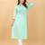 Green plain viscose party-wear-kurtis