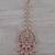 Rose Gold Plated CZ and PINK Stone Embellished Maang Tikka MTS164