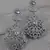 Rhodium Plated Cubic Zirconia Designer Dangler Earrings 216ED646