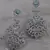 Rhodium Plated Mint Stone Cubic Zirconia Designer Dangler Earrings 216ED649