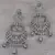 Rhodium Plated Cubic Zirconia Designer Dangler Earrings 216ED669