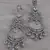 Rhodium Plated Cubic Zirconia Designer Dangler Earrings 216ED678