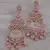 Rose Gold Plated Cubic Zirconia Designer Dangler Earrings 216ED683