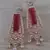 Rose Gold Plated Ruby Stone Cubic Zirconia Designer Dangler Earrings 216ED633