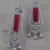 Rhodium Plated Ruby Stone Cubic Zirconia Designer Dangler Earrings 216ED635
