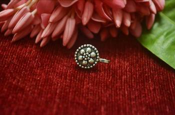 Silver Designer clip or clipon oxidised nosering or Oxidized nosepin 1
