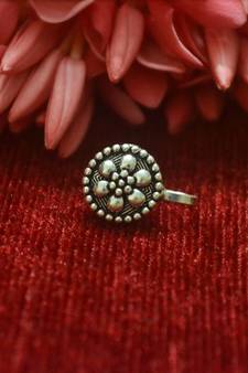 Silver Designer clip or clipon oxidised nosering or Oxidized nosepin