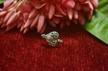 Silver Designer clip or clipon oxidised nosering or Oxidized nosepin 1