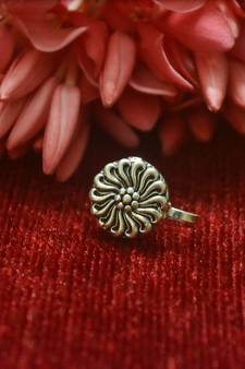 Silver Designer clip or clipon oxidised nosering or Oxidized nosepin