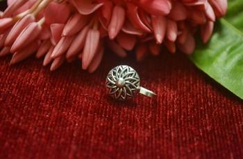 Silver Designer clip or clipon oxidised nosering or Oxidized nosepin 1