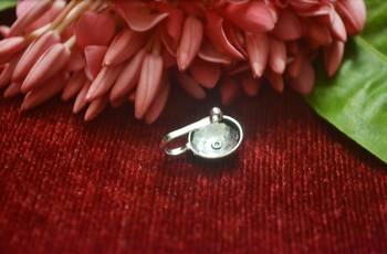 Silver Designer clip or clipon oxidised nosering or Oxidized nosepin 2