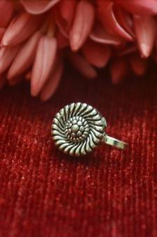Silver Designer clip or clipon oxidised nosering or Oxidized nosepin