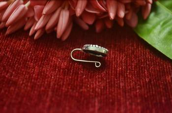 Silver Designer clip or clipon oxidised nosering or Oxidized nosepin 2