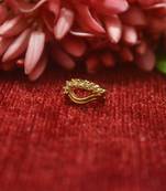 Gold Floral Designer Gold Plated diamond nosering or nosepin