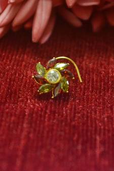 Star Designer Gold Plated diamond nosering or nosepin
