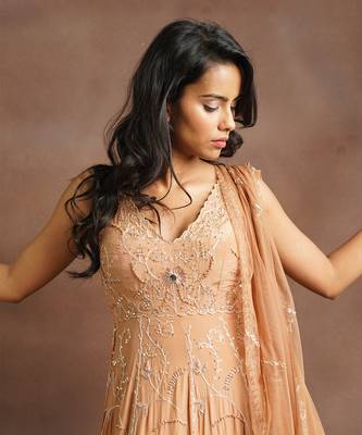 Ivory Anarkali With Dupatta 6