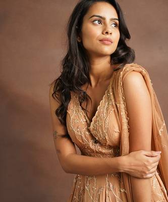 Ivory Anarkali With Dupatta 7