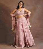 Blush Pink Jhal Work Lehenga 