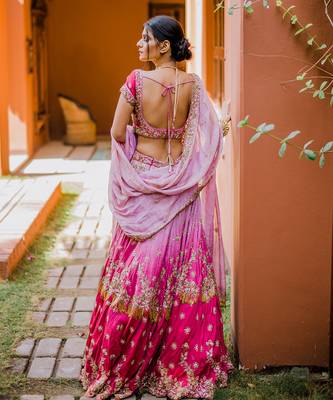 Pink Embroidery Lehenga 7