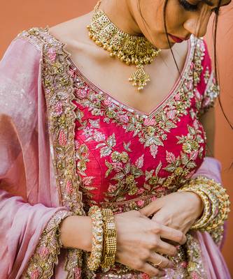 Pink Embroidery Lehenga 10