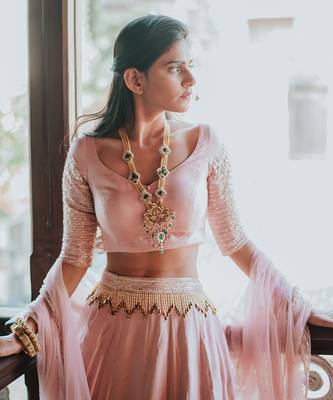 Pink Embroidery Lehenga 7