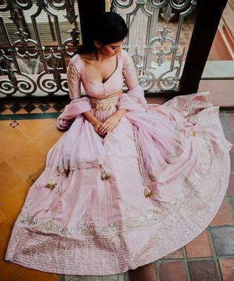 Pink Embroidery Lehenga 10