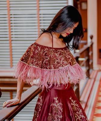 Maroon Lehenga Set 3