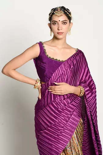 Purple Samyukta Saree