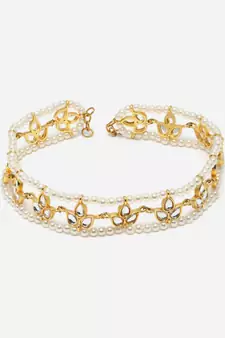 Gold pearl hair-accessories
