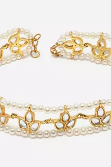 Gold pearl hair-accessories