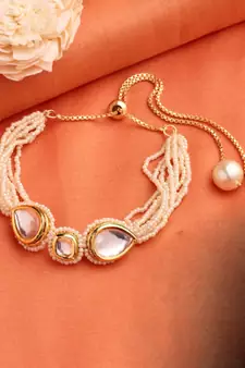 Gold pearl bracelets