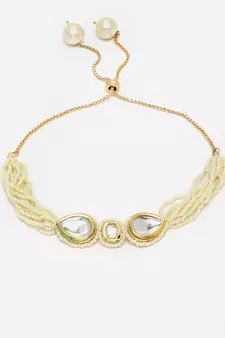 Gold pearl bracelets