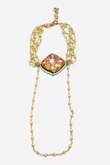 Pink pearl necklace-sets
